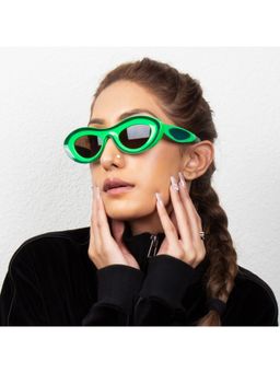 TED SMITH - Cat Eye Sunglasses 100% UV Protection Brown Lens & Acetate Frame Goggles for Women Medium