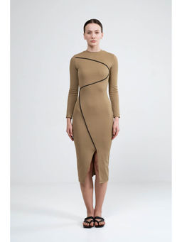 SOTBELLA - Mocha Mousse Bodycon Dress