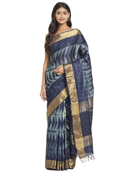 Fabindia - Indigo Tie & Dye Silk Saree