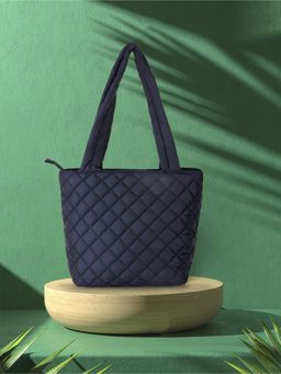 Anekaant - Uno Black Quilted Polyester Diamond Handheld Bag