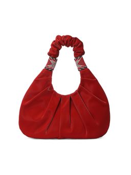 ETCETERA - Women Red Vegan Leather Embellished Hand Bag (S)