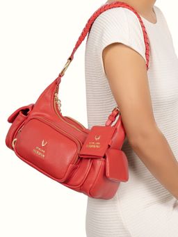 Hidesign - Genuine Leather Womens Casual Handbag Red (M)