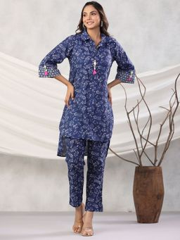 Gillori - Jaipuri Navy Blue Printed Co-ord