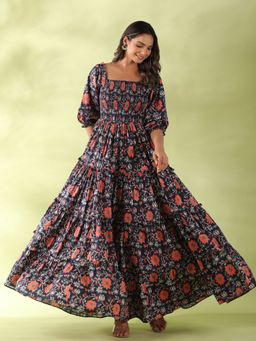 Gillori - Long Floral Tiered Dress
