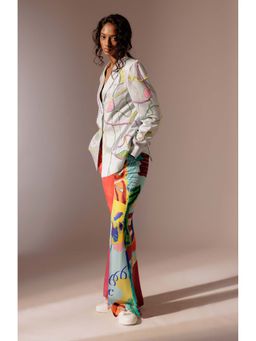 Advait - Maia Embellished Blue Blazer with Pant