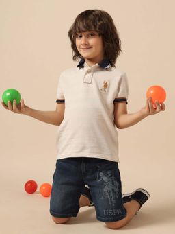 U.S. POLO ASSN. - Kids Boys Pure Cotton Polo T-Shirt - White