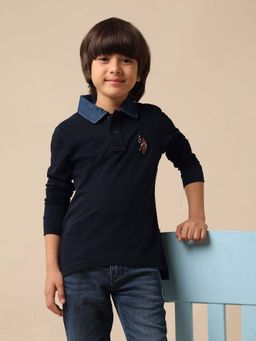 U.S. POLO ASSN. - Kids Boys Pure Cotton Polo T-Shirt - Navy Blue