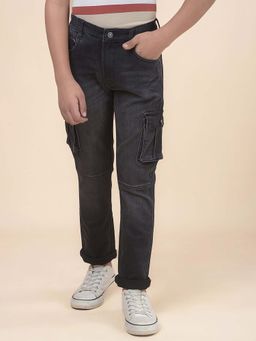 Cantabil - Black Solid Regular Jeans