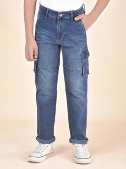 Cantabil - Blue Solid Regular Jeans
