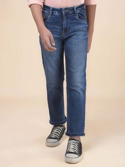 Cantabil - Blue Solid Regular Jeans