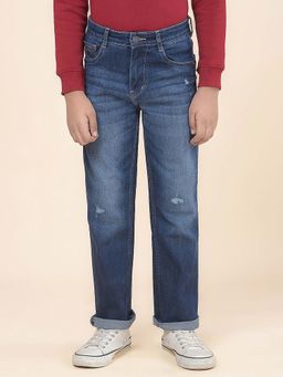 Cantabil - Blue Solid Regular Jeans