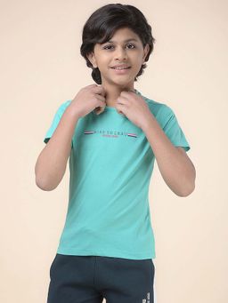 Cantabil - Green Printed Regular T-Shirt