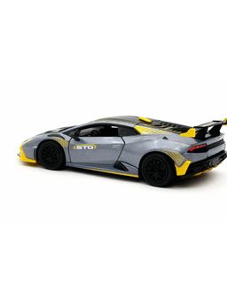Hobby Shoppy - Lamborghini STO Metal Pullback with Openable Doors Light & Sound Collectable Car