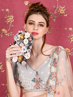 Odette - Floral Embellished Clutch Bag
