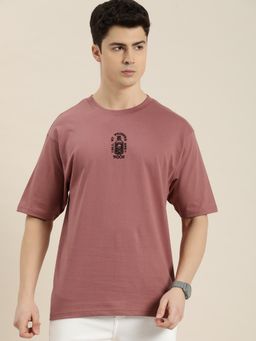 Difference of Opinion - Pink Graphic Oversized T-shirt