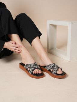 MOZAFIA - Women Black Sandals