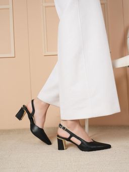 MOZAFIA - Women Black Block Heels