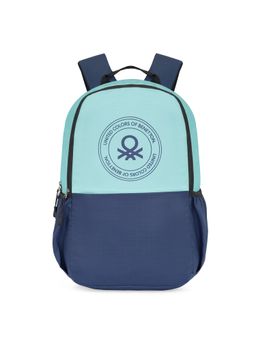 United Colors of Benetton - Unisex Polyester 14 Inch Laptop Backpack - Pista Green & Navy Blue