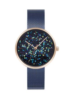 Obaku - Glimmer Ocean Analog Navy Blue Round Dial Womens Watch - V289LHVLML