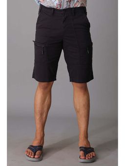 ROOKIES - Black Slim Fit Shorts In Cotton Elastane