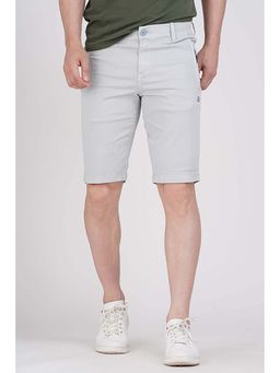 ROOKIES - Light Grey Slim Fit Cargo Shorts In Cotton Elastane