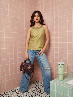 Mamicha - Olive Prisha Top