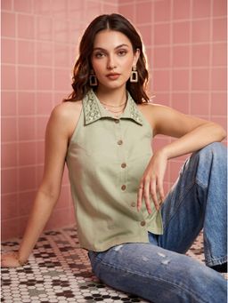 Mamicha - Green Sage Devika Top