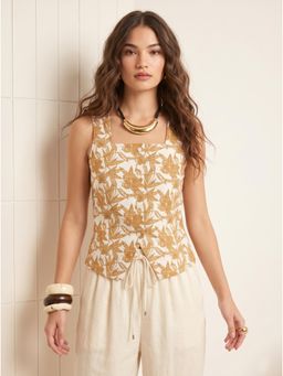 Mamicha - Mustard Ochre Kavika Waistcoat Top