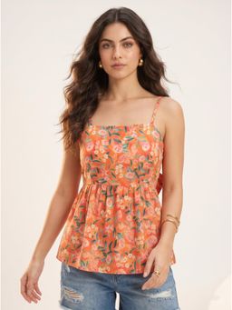 Mamicha - Orange Eshika Top