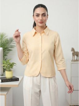 Mamicha - Yellow Gingham Saanjh Shirt