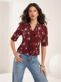 Mamicha - Maroon Elina Top