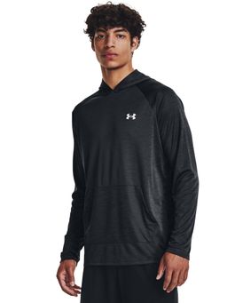 Under Armour - Men Black Solid Velocity Long Sleeve Hoodie