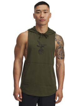 Under Armour - Men Green Graphic Sleeveless Tank