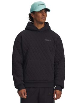 Under Armour - Men x Mansory Black textured Heavyweight Fleece Hoodie