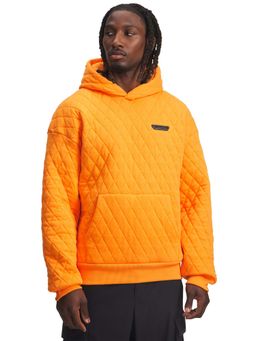 Under Armour - Men x Mansory Orange textured Heavyweight Fleece Hoodie