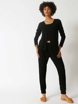 PINACOLADA - Women Black Stylish Casual Co-Ord (Set of 3)
