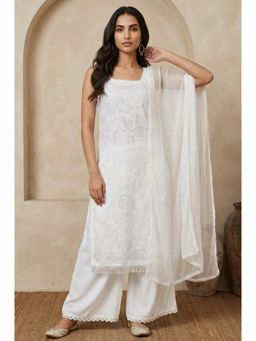 W - Thread Embroidered Brasso Dupatta