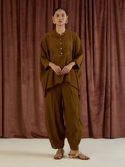 THREE-THREE - Veya Monotone Brown Co-Ord Set
