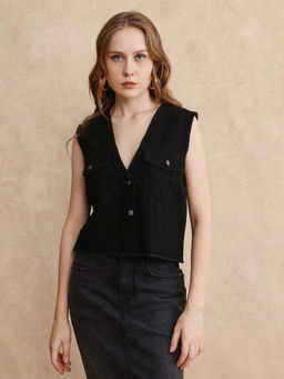 RAREISM - Laze Primary Black Regular Crop Jacket