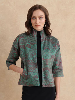 RAREISM - Vasy Primary Multi Floral Print Boxy Jacket
