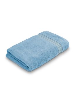 SPACES - Blue Swift Flow 500 GSM Plain Premium Large Bath Towel