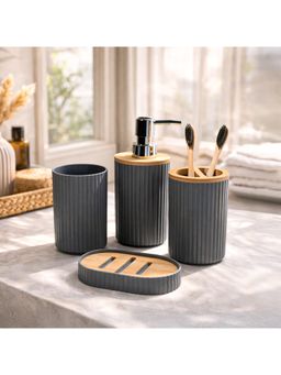 Voncasa - MARKET 99 Plastic 4 Pcs Bathroom Accessories Set