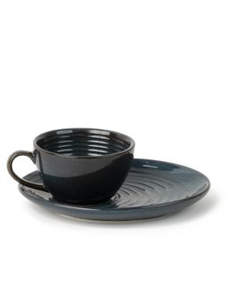 BODHI HOUSE - Porcelain Cup and Saucer Set for Tea, Coffee Sapphire Blue, 250 Ml