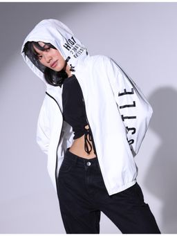 Hubberholme - Typography Printed Windcheater Bomber Jacket