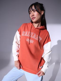 Hubberholme - Typography Printed Hooded Cotton Sweatshirt