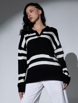 Hubberholme - Striped Acrylic Pullover