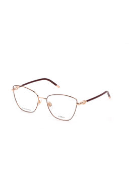 Furla - Women Bordeaux Metal Eyeglass Frame (55)