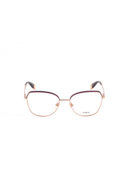Furla - Women Bordeaux Metal Eyeglass Frame (54)