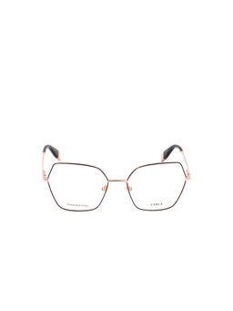 Furla - Women Black Stainless Steel Eyeglass Frame (55)