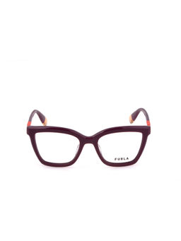 Furla - Women Bordeaux Acetate Eyeglass Frame (52)